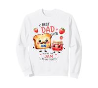 Design con Scritta Best Dad Ever Jam to My Toast Felpa