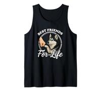 Design con Scritta Best Friends degli Amanti del Husky Siberiano Canotta