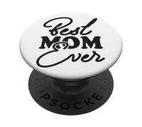 Design con scritta "Best Mom Ever Heartfelt Messag PopSockets PopGrip Adesivo