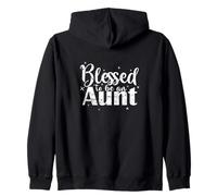 Design con scritta "Blessed to be an Aunt faith" Felpa con Cappuccio