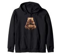 Design con scritta "Calm Wombat meditating serenity" Felpa con Cappuccio