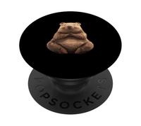 Design con scritta "Calm Wombat meditating serenity" PopSockets PopGrip Adesivo