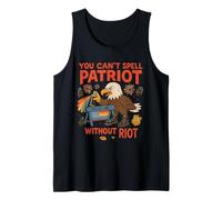 Design con scritta "Can't Spell Patriot Without Riot Eagle Protest" Canotta