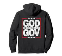 Design con Scritta God is Bigger Than Gov Faith Felpa con Cappuccio