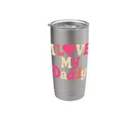 Design con scritta "I Love My Daddy" Bicchiere termico in acciaio inox doppia parete