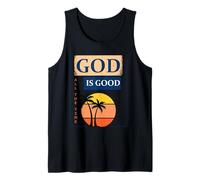 Design con Scritta in Inglese God is Good (Lingua Italiana Non Garantita) Canotta