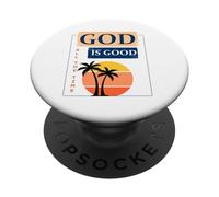 Design con scritta in inglese "God is Good" (lingua italiana non garantita) PopSockets PopGrip Adesivo