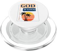 Design con scritta in inglese "God is Good" (lingua italiana non garantita) PopSockets PopGrip per MagSafe