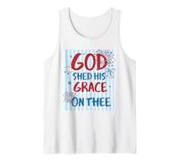 Design con Scritta in Inglese God Shed His Grace On Thee American Canotta