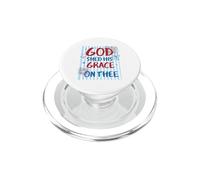 Design con scritta in inglese "God Shed His Grace On Thee American" PopSockets PopGrip per MagSafe