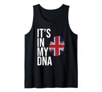Design con Scritta It's in My Dna British Flag UK England Heritage Design Canotta