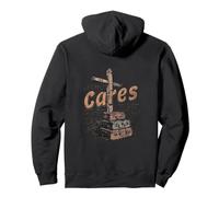 Design con Scritta Jesus Cares Felpa con Cappuccio