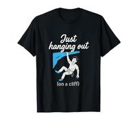 Design con scritta "Just Hanging Out" (On A Cliff) Maglietta