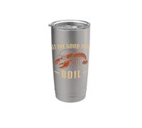 Design con scritta "Let The Good Times" per far bollire i gamberi mardi gras Bicchiere termico in acciaio inox doppia parete