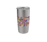 Design con scritta "Mom Floral Lettering" Bicchiere termico in acciaio inox doppia parete