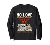 Design con Scritta No Love Built from Pain Phoenix Rising, Idea Regalo. Maglia a Manica