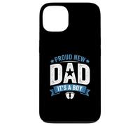 Design con scritta "Proud New Dad It's a Boy First Time Father" Custodia per iPhone 13
