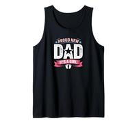 Design con scritta "Proud New Dad It's a Girl First Time Father" Canotta