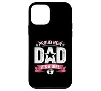 Design con scritta "Proud New Dad It's a Girl First Time Father" Custodia per iPhone 12 mini