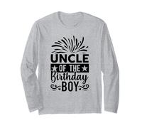 Design con Scritta Uncle of The Birthday Boy Maglia a Manica