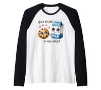 Design con Scritta You're The Milk to My Cookie Maglia con Maniche Raglan