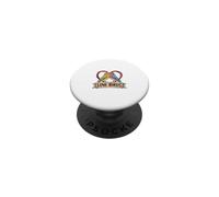 Design con simbolo del cuore degli uccelli dell'amore PopSockets PopGrip Adesivo