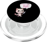 Design con simpatico gatto sensibile ma combatte PopSockets PopGrip per MagSafe