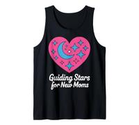 Design con Stelle Guida per Le Nuove Mamme a Forma di Cuore e Luna Canotta