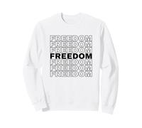 Design con Testo Nero ripetuto libertà con evidenziazione Centrale Felpa