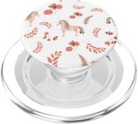 Design con unicorni, fiori rosa, arte con animali carini, magici PopSockets PopGrip per MagSafe