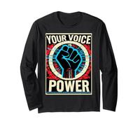 Design Contemporaneo di Parole con Slogan per la libertà di Parola Maglia a Manica