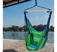 Design Coprire Appesa Poltrona Terrazzi Legno Tessile Sedia Poliestere Blu 2x
