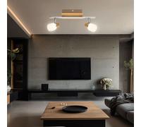 Design Coprire La Lampada A LED Dormire Ospiti Camera Faretto Fascio Cromo Legno