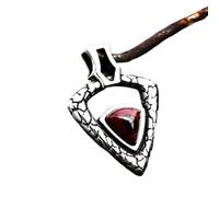 Design creativo Fossili Giurassici irregolari invertiti Ciondolo a cuore rosso per uomini donne Regalo per coppie