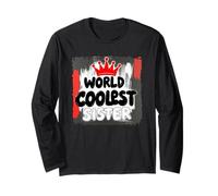 Design creativo per la famiglia - World Coolest Sister 1 - Fan Fun Maglia a Manica