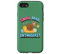 Design da collezione di francobolli estetici retrò per appassionati di lumaca Custodia per iPhone SE (2020) / 7/8