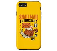 Design da collezione di francobolli estetici retrò per appassionati di lumaca Custodia per iPhone SE (2020) / 7/8