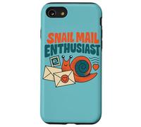 Design da collezione di francobolli estetici retrò per appassionati di lumaca Custodia per iPhone SE (2020) / 7/8