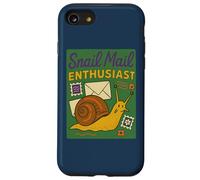 Design da collezione di francobolli estetici retrò per appassionati di lumaca Custodia per iPhone SE (2020) / 7/8