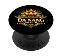 Design da viaggio per Da Nang Vietnam Lotus Beach PopSockets PopGrip Adesivo
