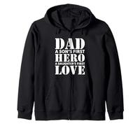 Design Dad A Son's Hero Daughter's First Love Father Felpa con Cappuccio