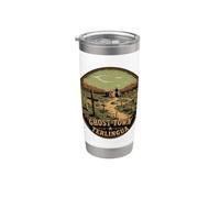 Design d'arte vintage Terlingua Ghost and Town Bicchiere termico in acciaio inox doppia parete