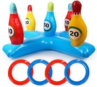Design Del Birillo Da Bowling, Gioco Gonfiabile Del Lancio Dell'Anello, Gioco Di