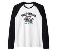 Design del carrello da golf del villaggio di Country Club Hills Maglia con Maniche Raglan