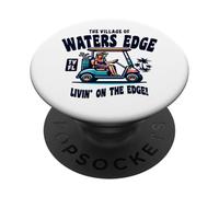 Design del carrello da golf The Village of Waters Edge TV FL PopSockets PopGrip Adesivo