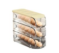 Design del cassetto in plastica premium per il contenitore di stoccaggio delle uova per tempi di colazione efficienti Uso di utilizzo universale 3 pezzi (Panna bianca)