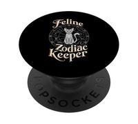 Design del custode dello zodiaco felino PopSockets PopGrip Adesivo