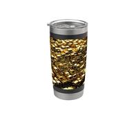 Design del lingotto d'oro corsa all'oro, denaro e ricchezza Bicchiere termico in acciaio inox doppia parete
