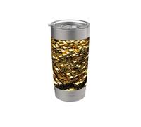 Design del lingotto d'oro corsa all'oro, denaro e ricchezza Bicchiere termico in acciaio inox doppia parete