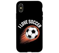 Design del pallone da corsa I Love Soccer Custodia per iPhone X/XS